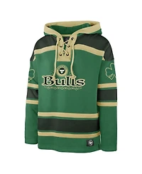 '47 Brand Men's Kelly Green Chicago Bulls McLucky Superior Lace-Up Pullover Hoodie