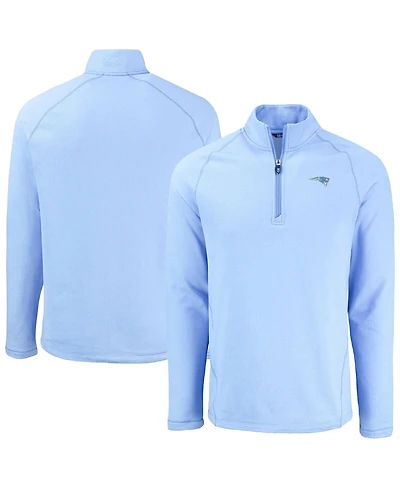 Cutter & Buck Men's Powder Blue Houston Texans Peshastin Eco Fleece Raglan Quarter-Zip Sweatshirt