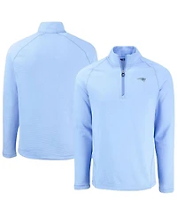 Cutter & Buck Men's Powder Blue Houston Texans Peshastin Eco Fleece Raglan Quarter-Zip Sweatshirt