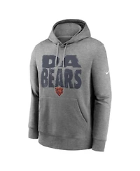 Nike Men's Heather Gray Chicago Bears Club Fleece Hoodie