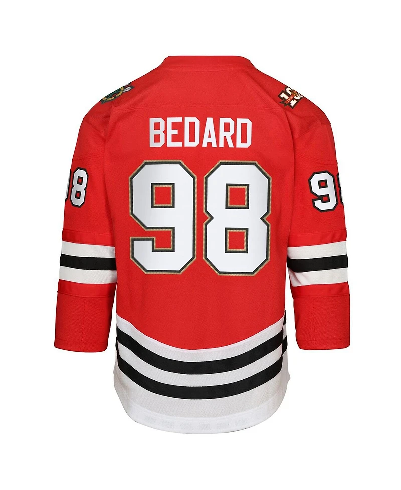 Outerstuff Baby Boys and Girls Connor Bedard Red Chicago Blackhawks Home Centennial Replica Jersey