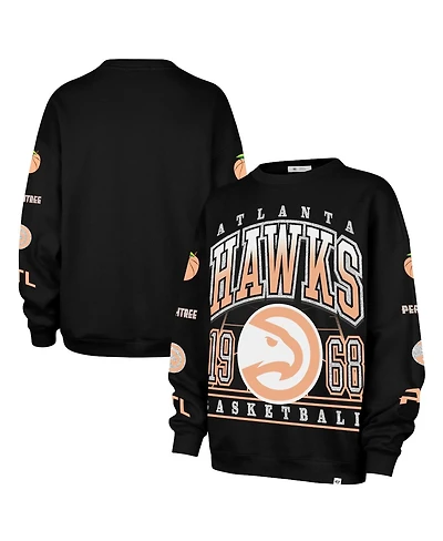 '47 Brand Women's Black Atlanta Hawks 2025/26 City Edition Go Big Oversized Sweatshirt