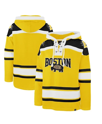 '47 Brand Men's Gold Boston Bruins 2026 Nhl Stadium Series Superior Lacer Hoodie