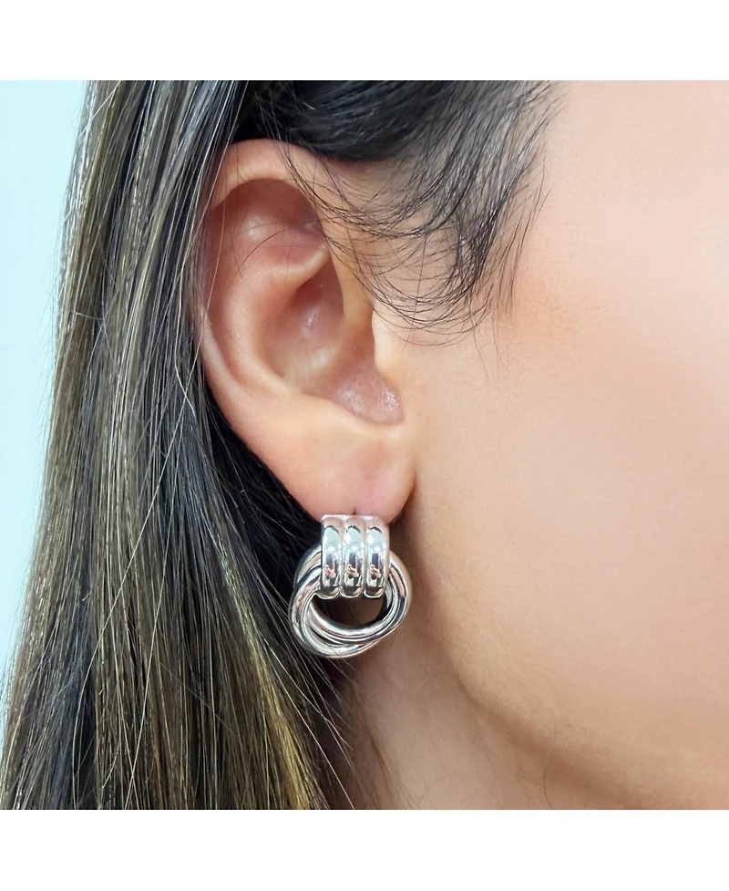 The Lovery Gold Doorknocker Stud Earring Sterling Silver