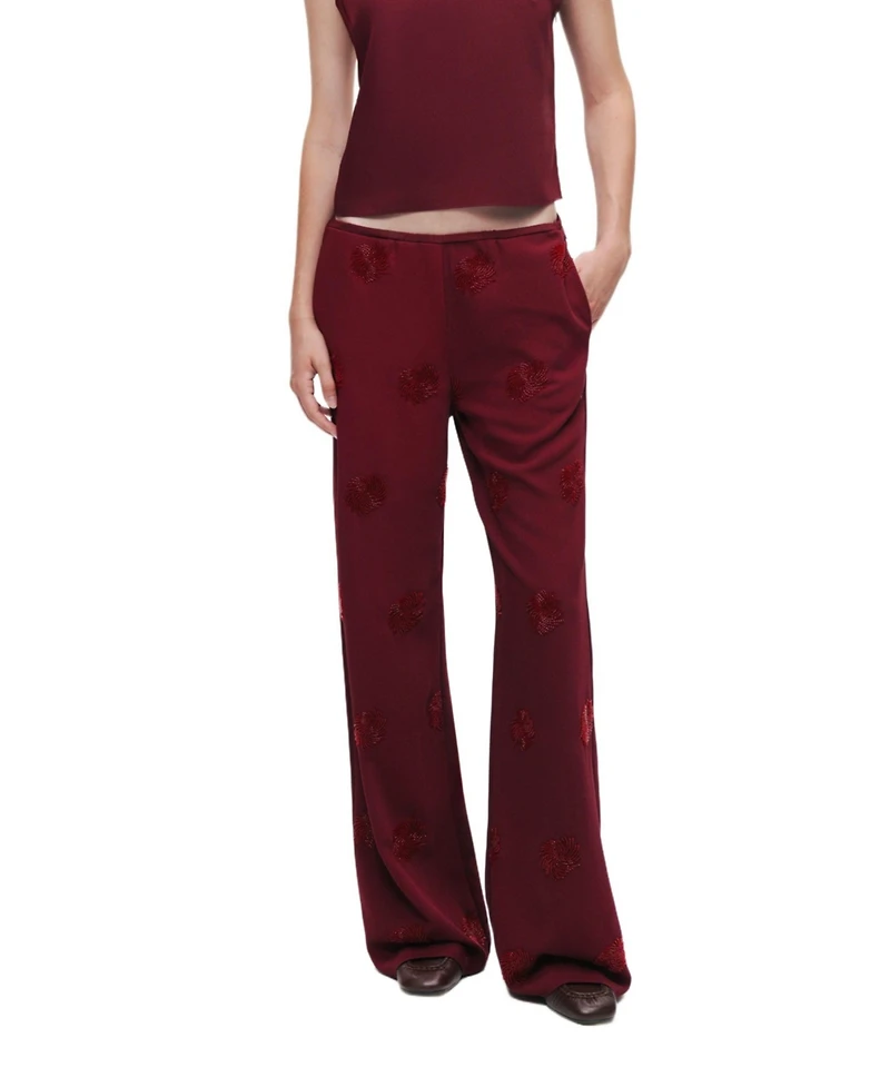 Nocturne Women's Embellished Bootcut Pants