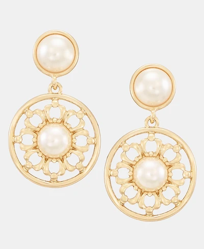 Charter Club Imitation Pearl Drop Earrings, Macy's Exclusive