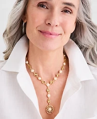 Charter Club Multi-Stone Lariat Necklace, Macy's Exclusive
