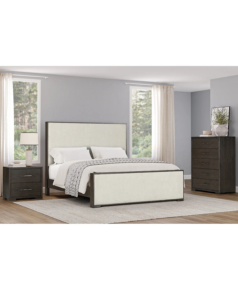 Ryder 3-Pc. Oak veneer Queen Bed, Chest and Nightstand Set