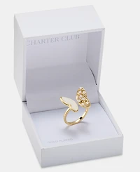 Charter Club Mother-of-Pearl & Cubic Zirconia Butterfly Ring, Macy's Exclusive