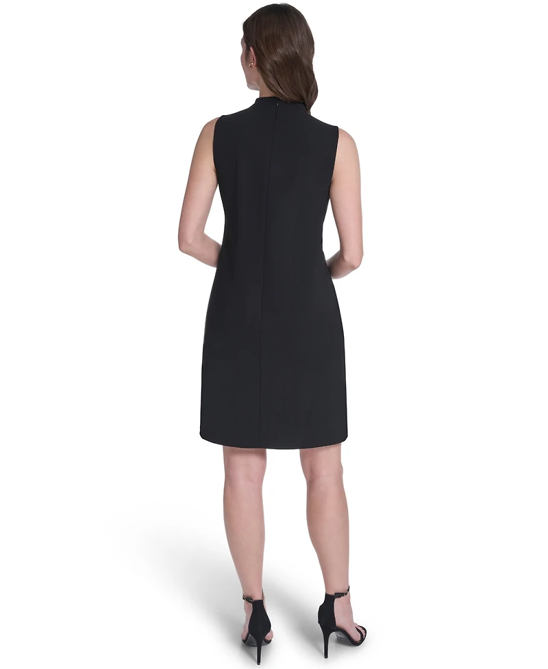 Vince Camuto Petite Square Neck Self Applique Shift Dress