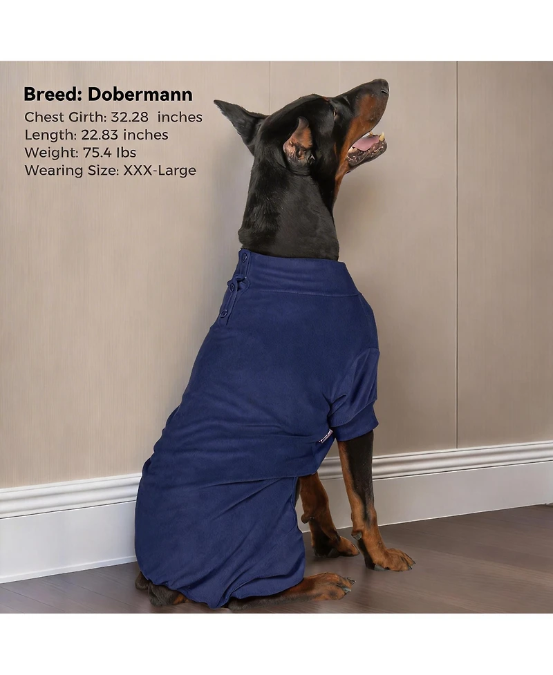 Aronkl Dog Fleece Pajamas with High Collar for Warmth and Comfort