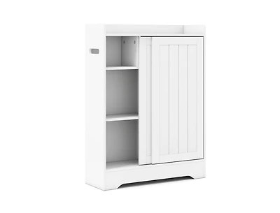 Slickblue Narrow Floor Bathroom Cabinet with Toilet Paper Storage