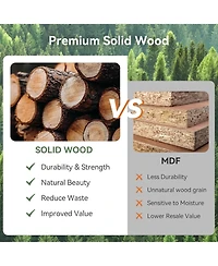 Tribesigns Solid Wood Bench, 62.99" Entryway Bench with Thickened Legs, Farmhouse Wooden Seating Benches