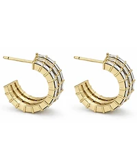 And Now This Triple Row Baguette Hoop Earrings