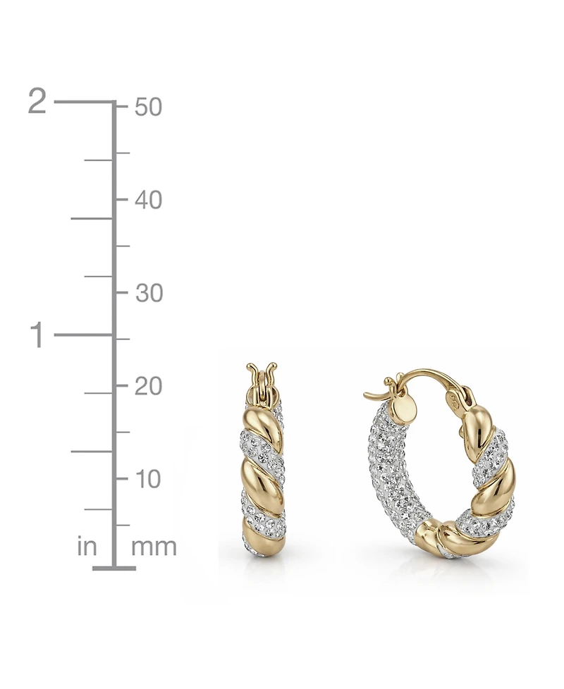 And Now This Clear Crystal Click Top Hoop Earrings