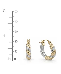 And Now This Clear Crystal Click Top Hoop Earrings