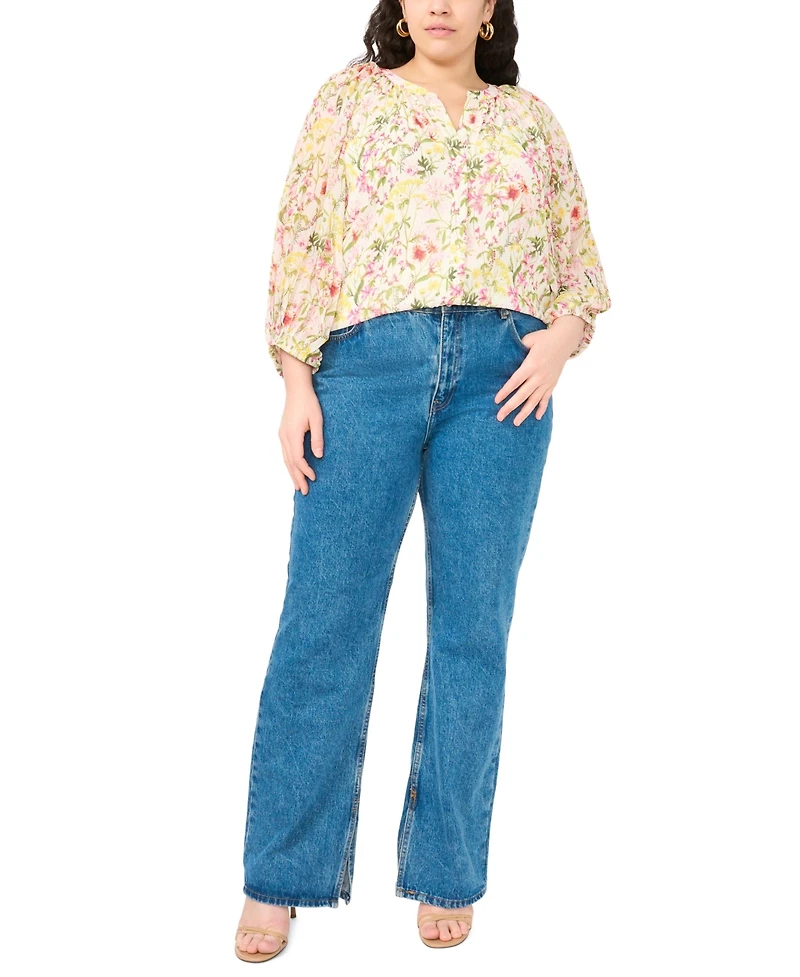 Vince Camuto Plus V-Neck Top