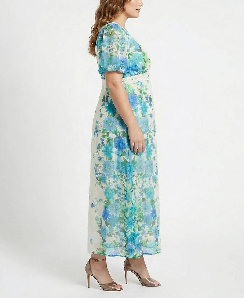 Taylor Plus V-Neck Maxi Dress