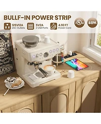 gaomon Sideboard Buffet Cabinet with Rattan Doors, Storage Credenza with Shelves, Modern Accent Coffee Bar Cabinet for Dining Room