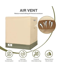 Aoodor Heavy Duty Air Conditioner Cover, 600D Waterproof Oxford Winter Central Air Conditioner Cover for Outside Unit