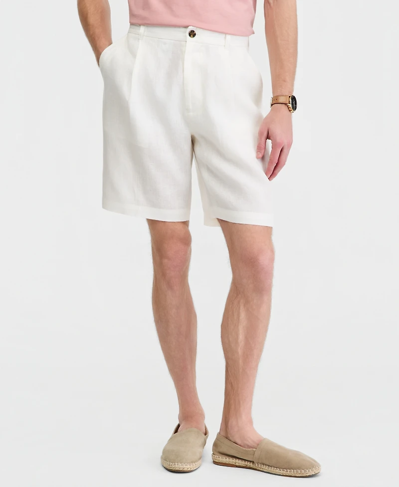 Club Room Men's Linen Pleated Shorts, Macy's Exclusive