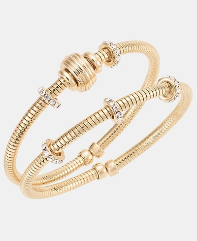 On 34th 2-Pc. Set Pave Beaded Bangle Bracelets, Macy's Exclusive