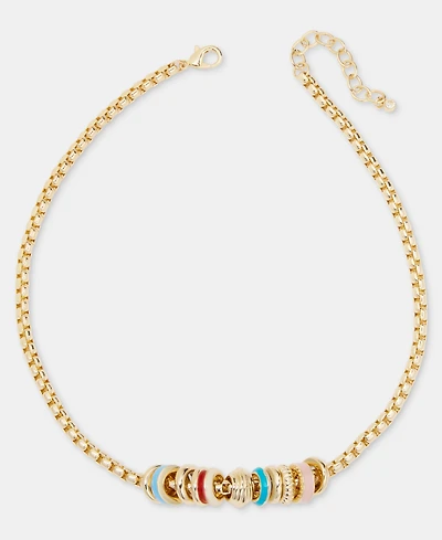 On 34th Rondelle Beaded Collar Necklace, 16" + 2" extender, Macy's Exclusive