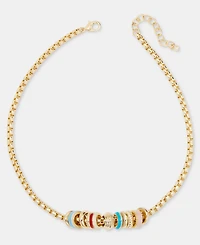 On 34th Rondelle Beaded Collar Necklace, 16" + 2" extender, Macy's Exclusive