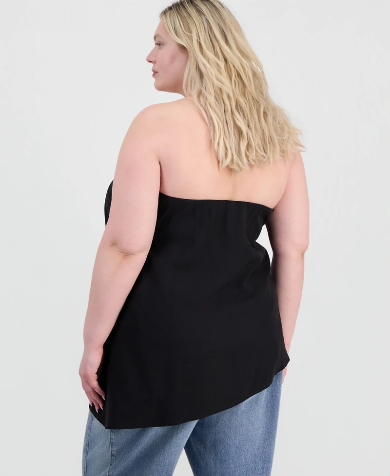 And Now This Trendy Plus Asymmetrical-Neck Strapless Top, Macy's Exclusive