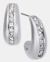 On 34th Pave J-Hoop Earrings, Macy's Exclusive