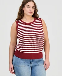 And Now This Trendy Plus Striped Sweater Tank, Macy's Exclusive