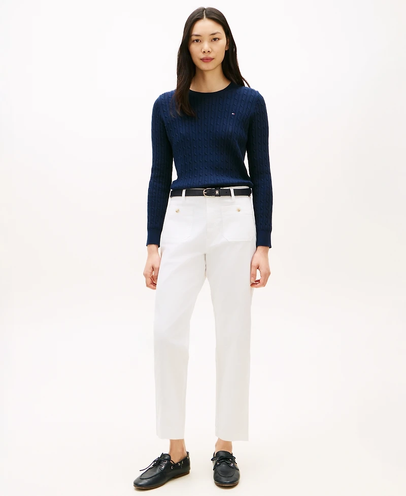 Tommy Hilfiger Women's Twill Patch Pocket Chinos Pants