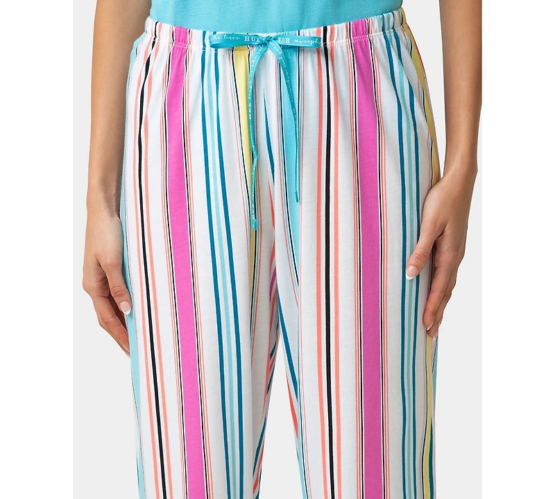 Hue Women's Sea Bright Stripe Pj Capri