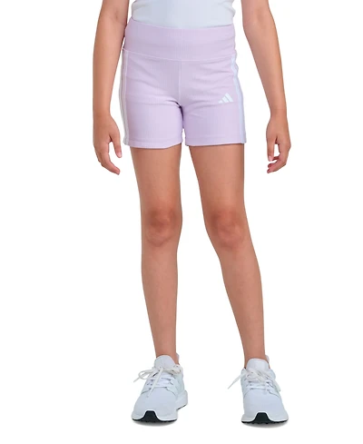 adidas Girls' 8-16 Detached Waistband Rib Bike Shorts