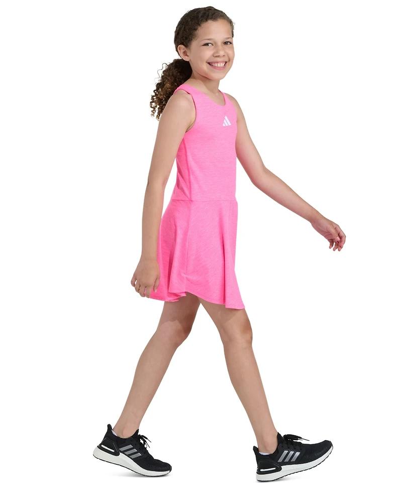 adidas Girls' 8-16 Sleeveless Melange Flounce Dress