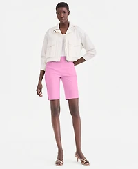 I.n.c. International Concepts Women's Mid Rise Pull-On Bermuda Shorts, Created for Macy's