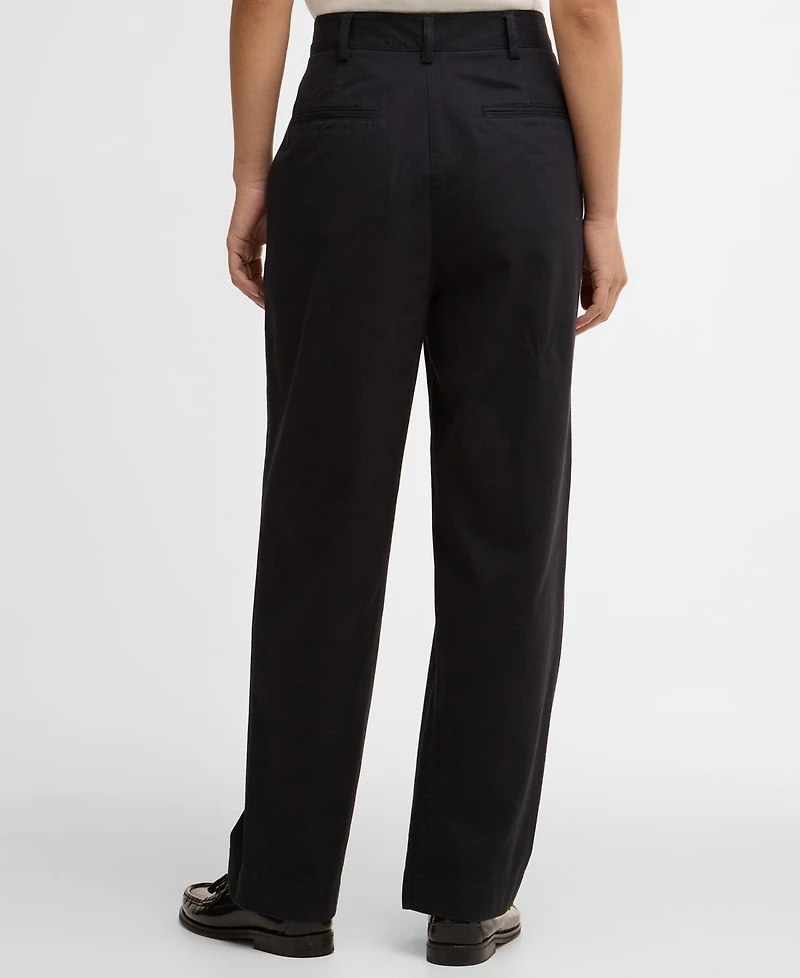 Barbour Women's Verona Cotton Straight-Fit Trousers