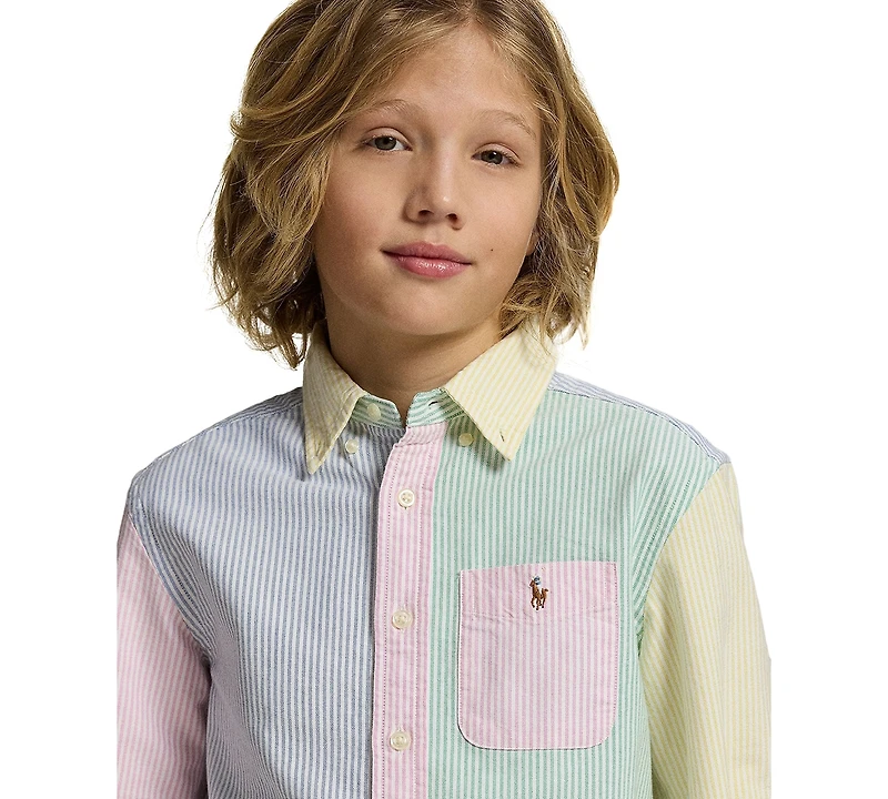Polo Ralph Lauren Boys' 8-20 Long-Sleeve Oxford Fun Shirt