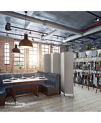 Sorbus 6 Panel Room Divider ft. Tall - Extra Wide Double Hinged Panels, Mesh Hand-Woven Design, Partition Dividers (White)