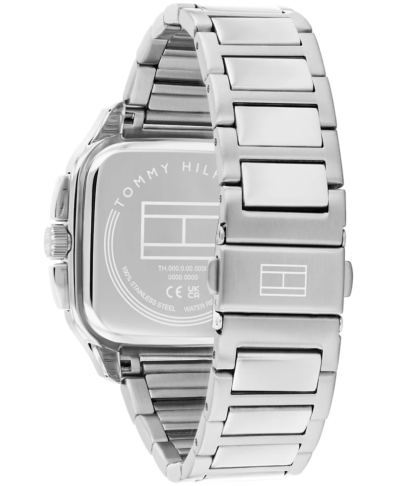 Tommy Hilfiger Men's Multifunction Silver Tone Stainless Steel Bracelet Watch, 39mm