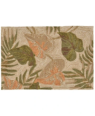 Liora Manne' Ravella Tropical Leaf 2' x 3' Outdoor Area Rug