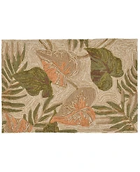 Liora Manne' Ravella Tropical Leaf 2' x 3' Outdoor Area Rug