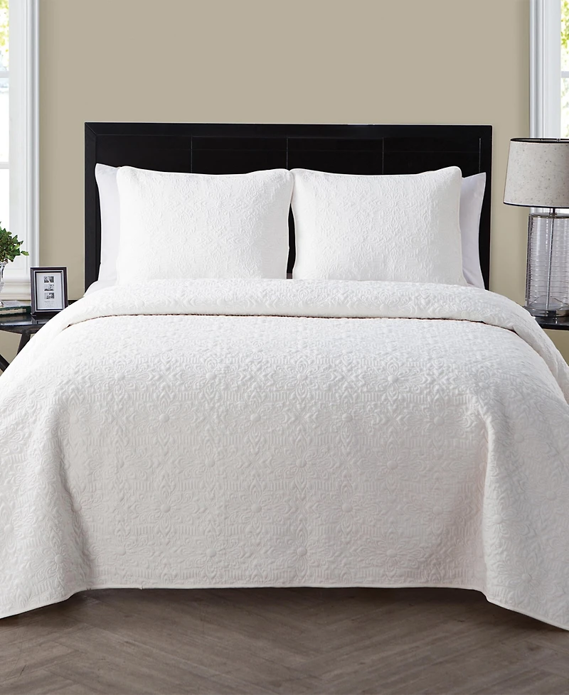 Vcny Home Caroline Embossed 3-Pc. Quilt Set