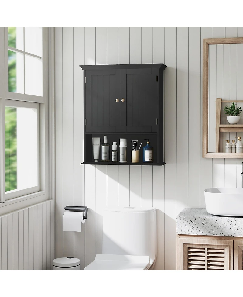 Costway Wall Mount Bathroom Cabinet Storage Organizer Medicine Cabinet