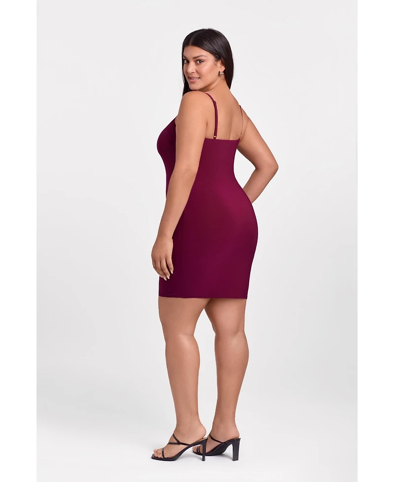 S3 Apparel Women's Sculpting Shapewear Scoop Neck Cami Mini Dress