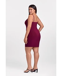 S3 Apparel Women's Sculpting Shapewear Scoop Neck Cami Mini Dress