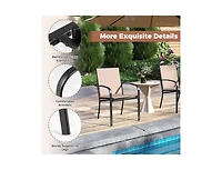 Slickblue High Back Outdoor Dining Chairs Set of 2 Metal