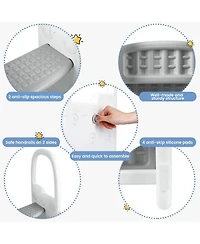 gaomon 2-in-1 Toilet Seat with Step Stool, Potty Chair Attachment