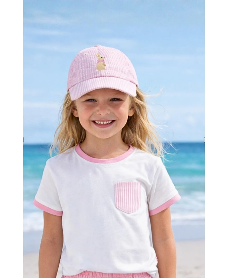 Bits & Bows Little/Big Girls Bunny Bow Baseball Hat