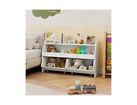 Slickblue Wooden Kids Bookcase and Toy Organizer with 2 Drawers